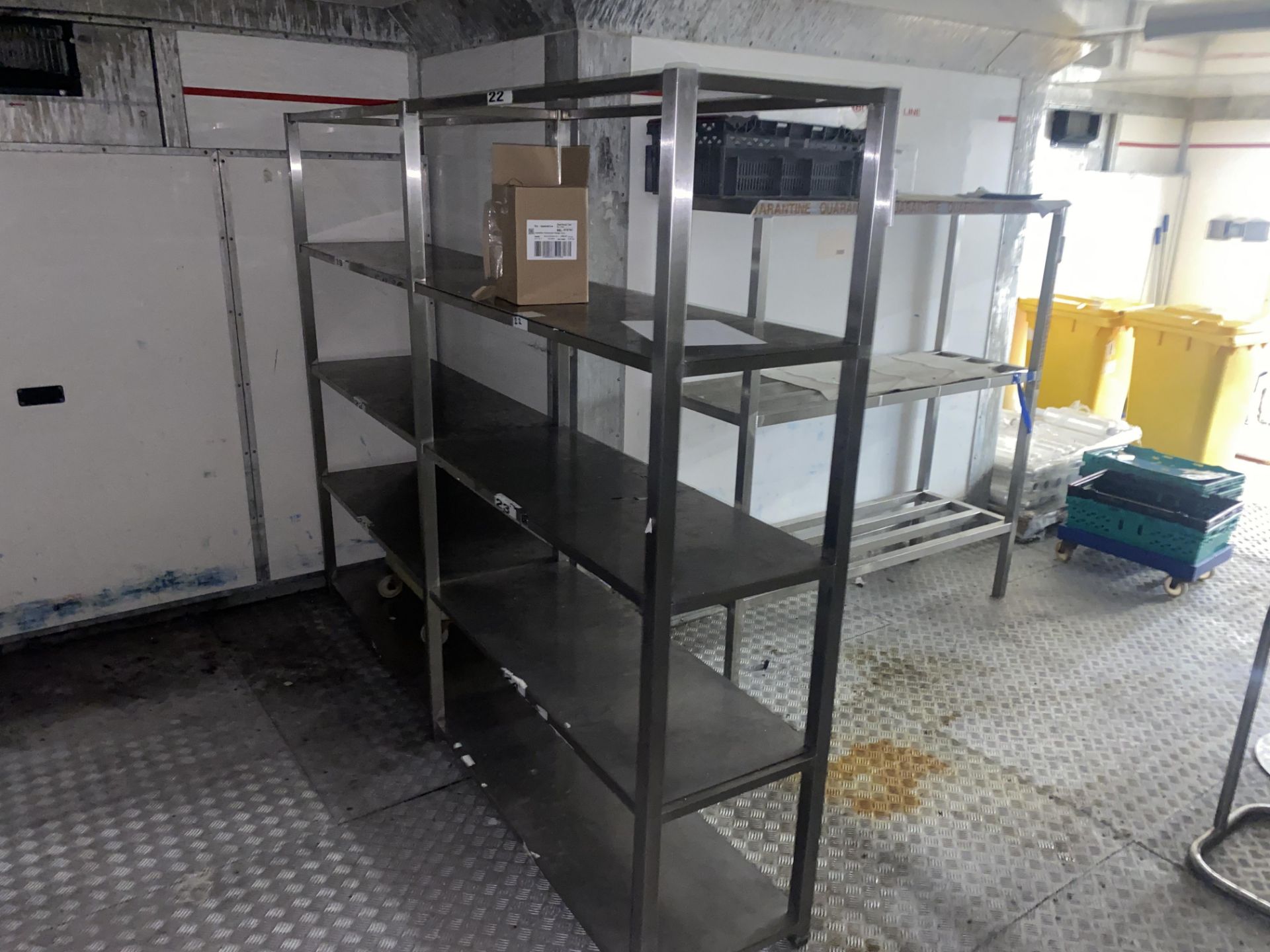 3 Bays of stainless steel racking
