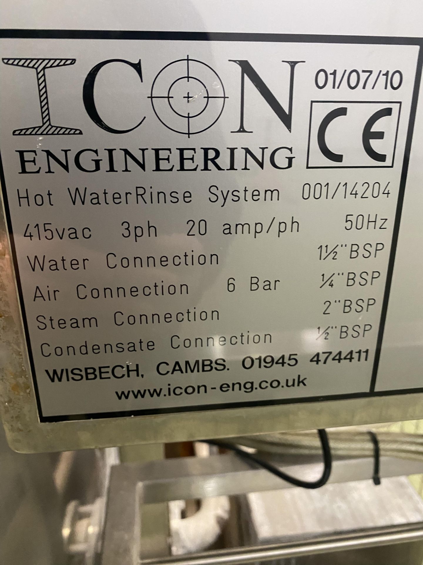 Icon engineering hot water rinse system , model 001-14204 , DOM 2010 , please note suitable for - Image 4 of 4