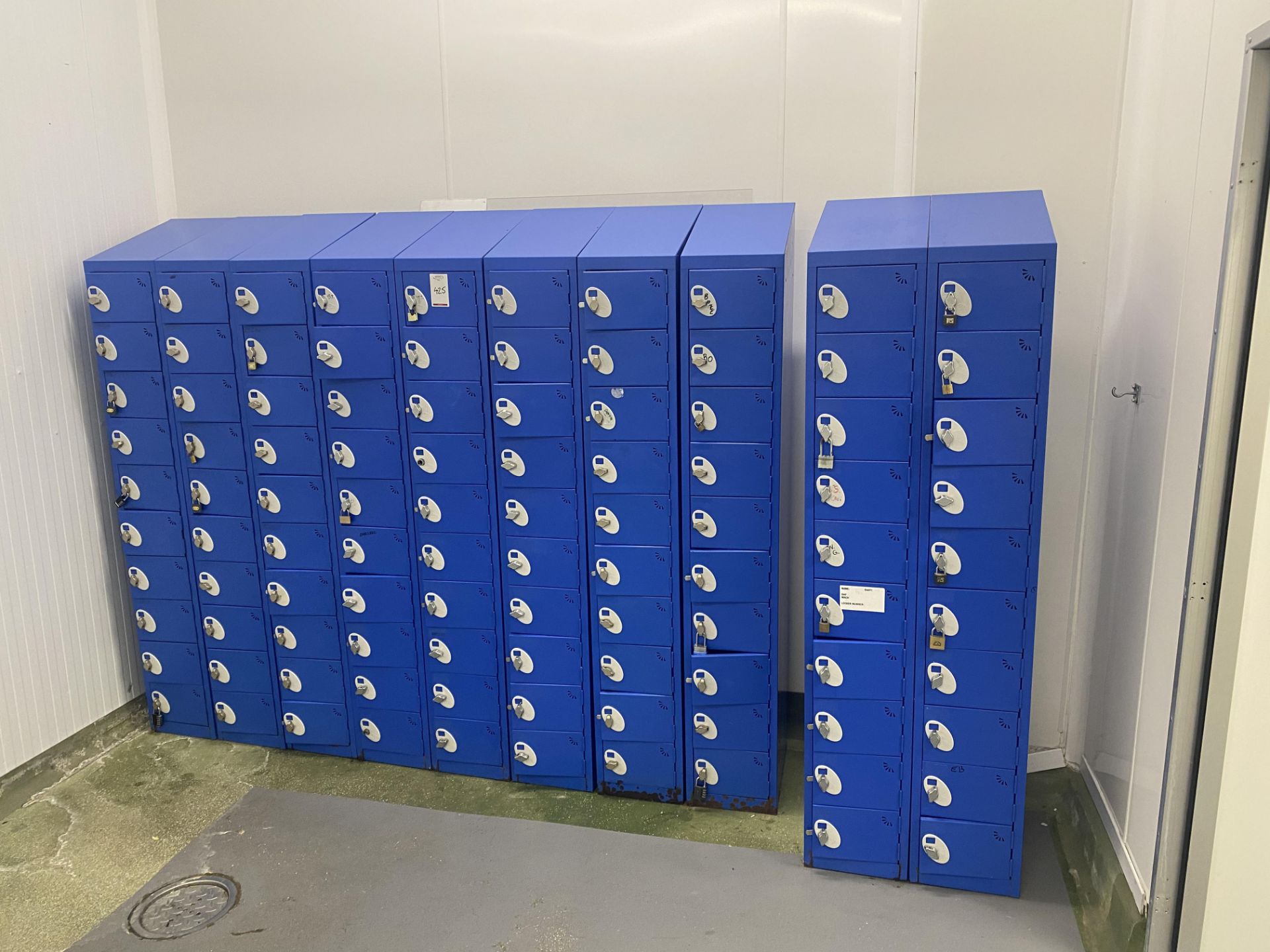 10 10 Section shoe lockers (located in Factory 5)