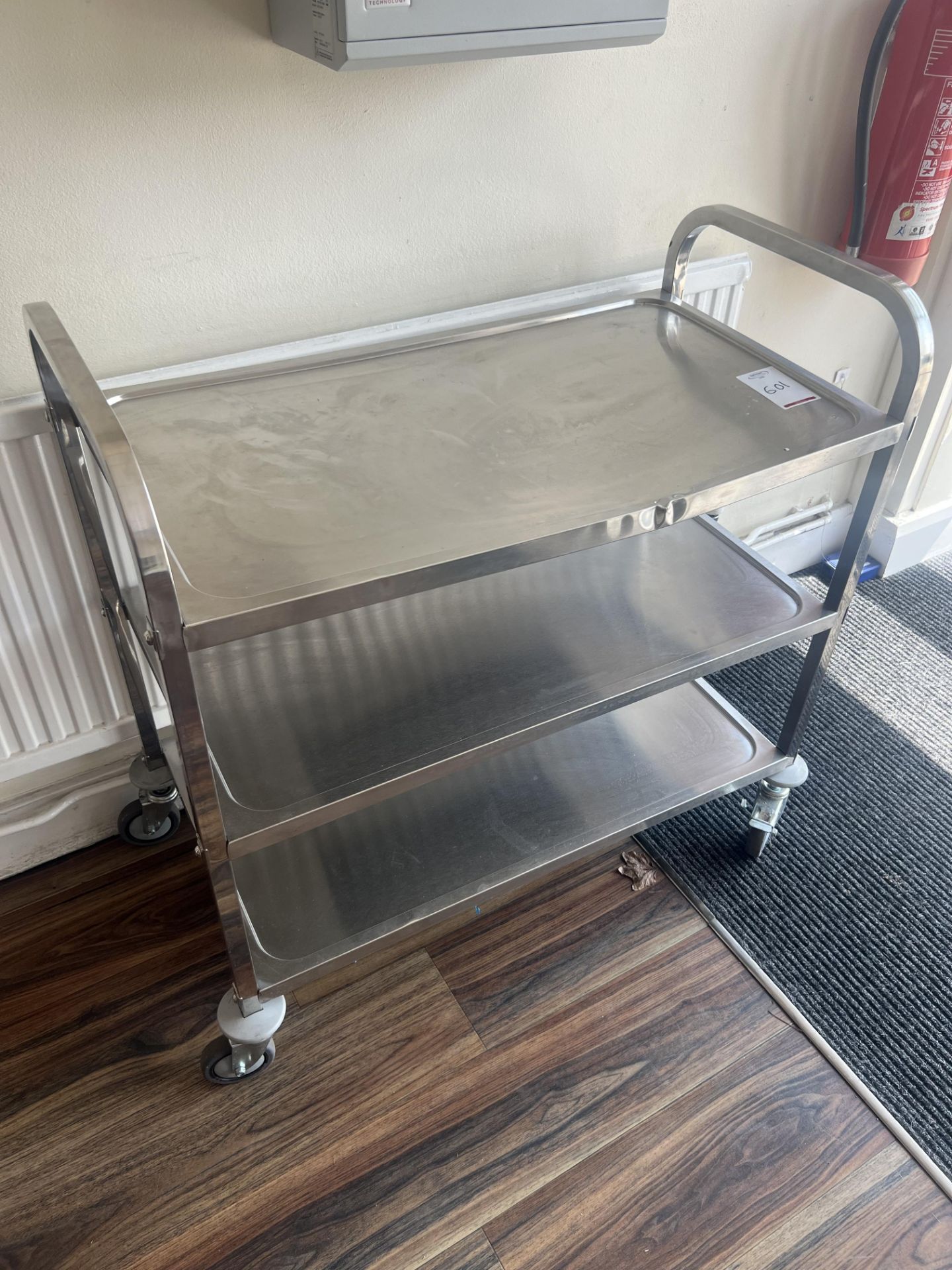 Stainless steel mobile 3 tier tray