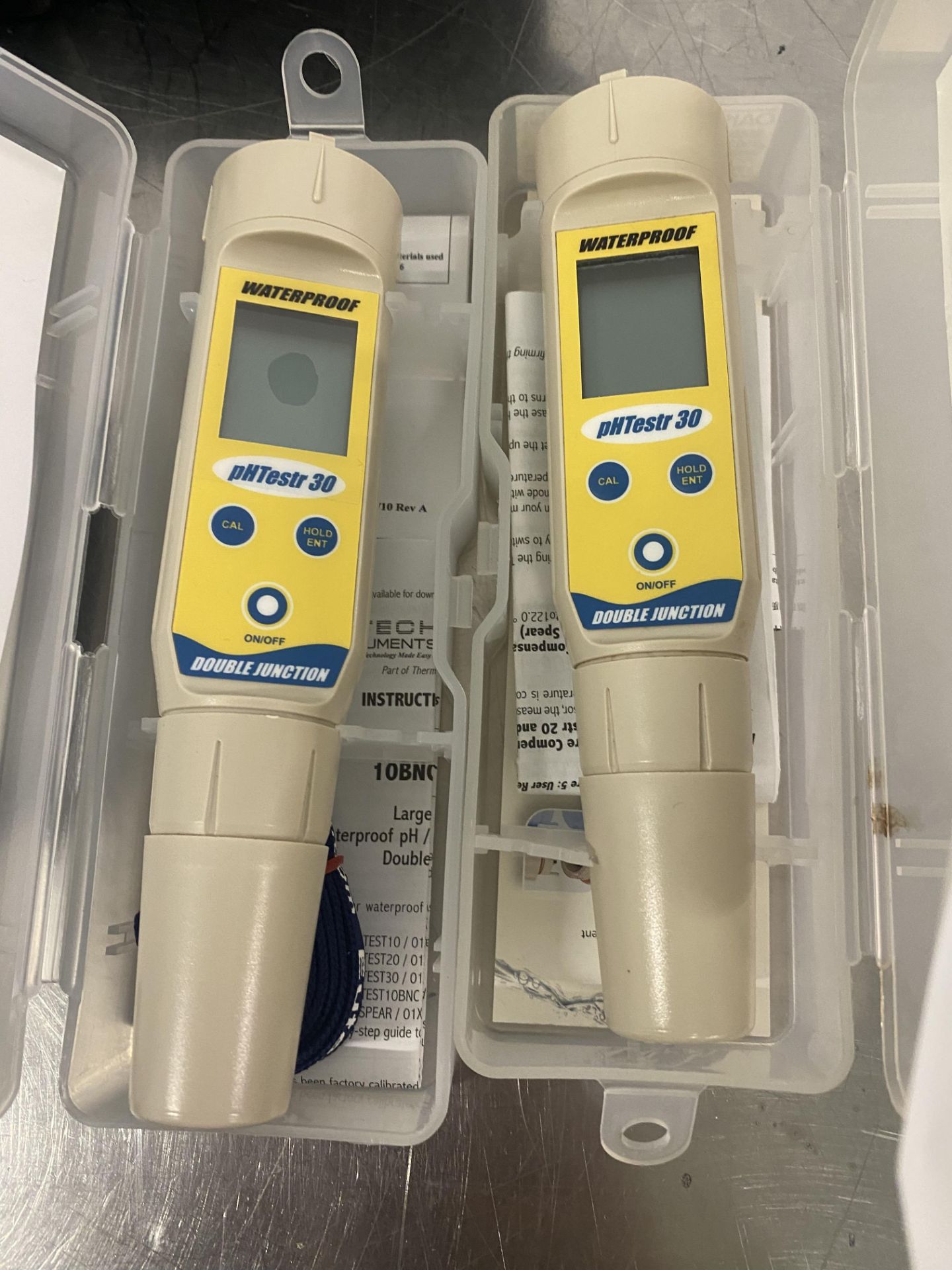 Various testing equipment to include , 2 Waterproof PH testers , conducting meter , digital - Image 2 of 6