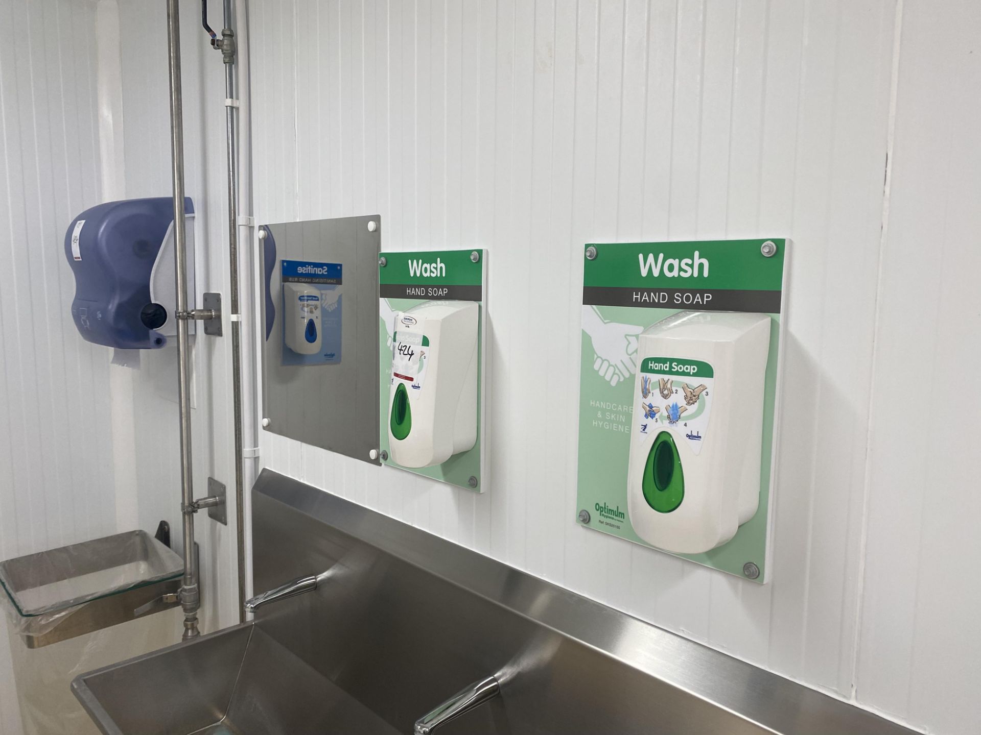8 Hand soap dispensers , complete with 4 Hand towel dispensers (located in Factory 5) - Image 3 of 6