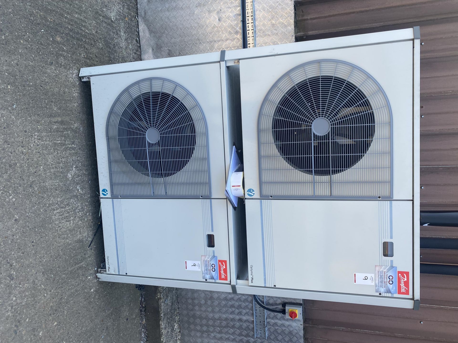 Chilling system compromising of 2 DanFoss refrigeration units , model OP-LPQMI36NTPOOE/114X3365 , sn