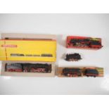 A group of TRIX EXPRESS HO gauge 3-rail DC steam locomotives, one in fair box, two in incorrect