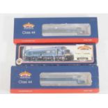 A group of BACHMANN OO gauge diesel locomotives comprising 2 x class 44 in BR blue (one