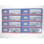 A rake of BACHMANN OO gauge Mk2 passenger coaches in DRS Compass livery, all Bachmann Collectors