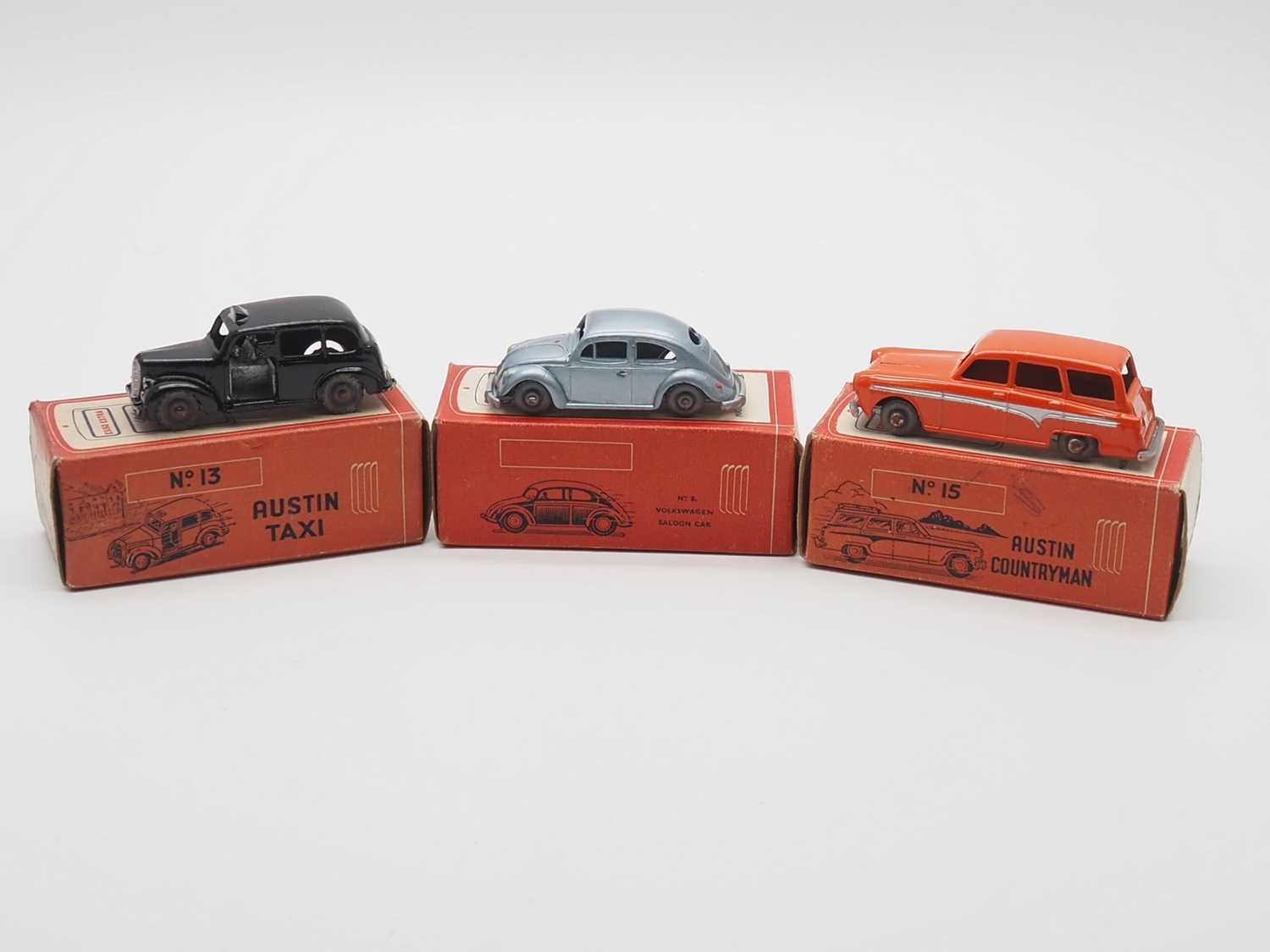 A group of early MORRIS & STONE (MORESTONE) diecast vehicles from the Esso petrol pump series -