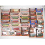 A large group of 1:76 scale diecast buses by EFE, mixed types, mostly London based examples - E in