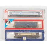 A group of LIMA OO gauge diesel and electro-diesel locomotives comprising class 73s in blue and