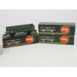 A group of 3x MARKLIN Gauge 1 Belgian outline 5851 open wagons in SNCB green livery - VG/E in G/VG
