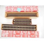 A group of LGB 45mm gauge G scale boxed track comprising 2x boxes 10600 600mm straights (one
