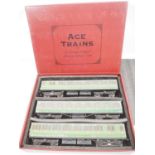 An ACE TRAINS O gauge 3-rail 3-car electric multiple unit in Southern Railway green livery - as