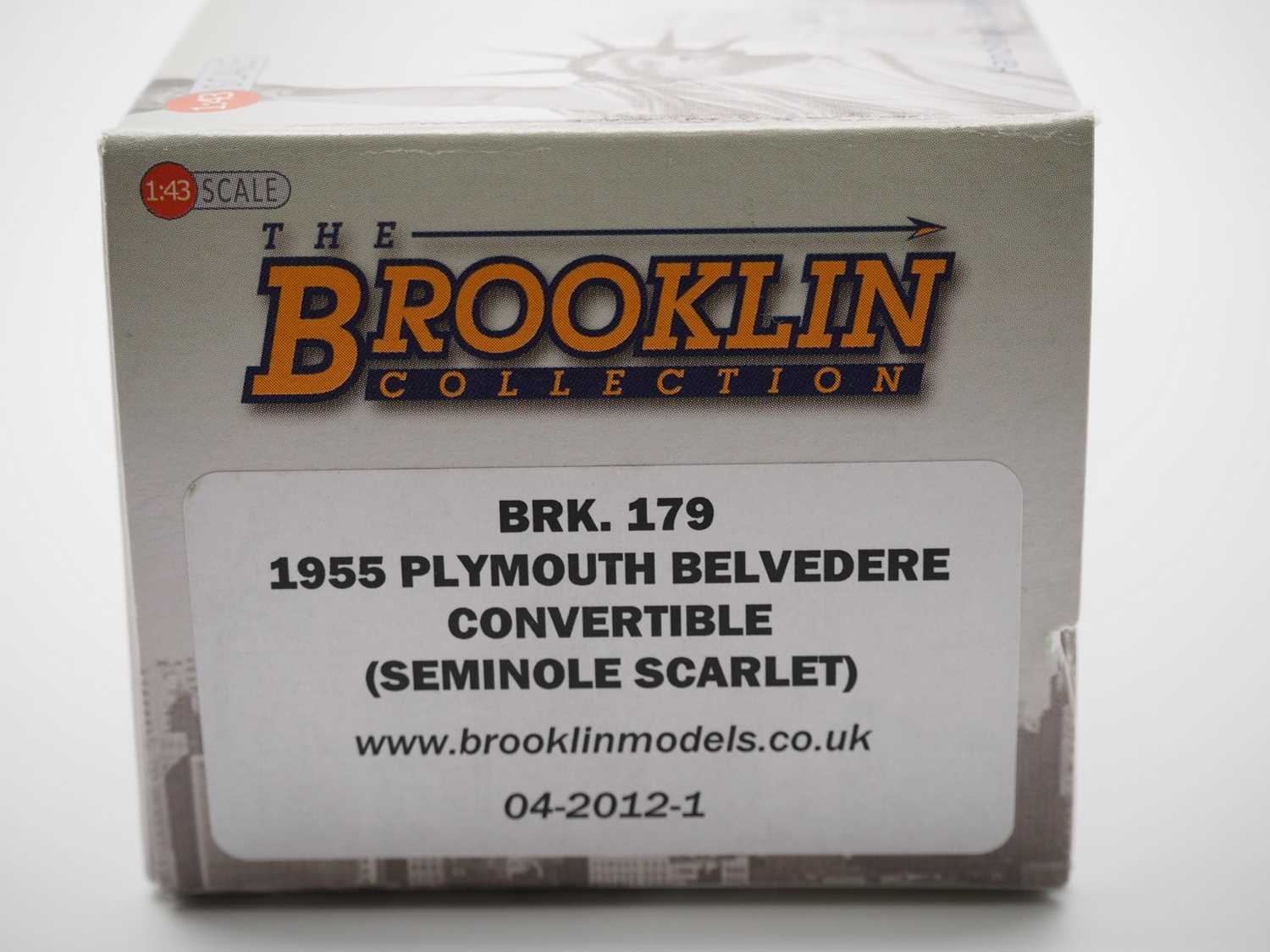 A BROOKLIN BRK.179 hand built white metal, 1:43 scale model of a 1955 Plymouth Belvedere - Image 4 of 4