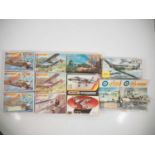 A group of military aircraft, unbuilt plastic kits - all 1:72 scale by MATCHBOX and others -