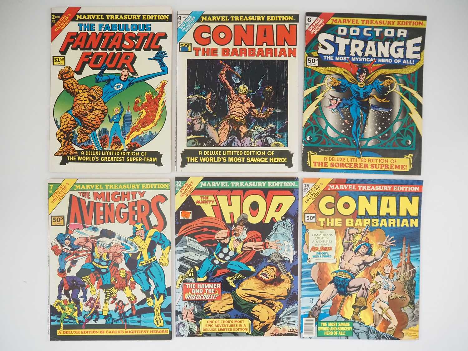 MARVEL TREASURY EDITION LOT (6 in Lot) - (1974/1977 - MARVEL - US & UK Price Variant) - Includes