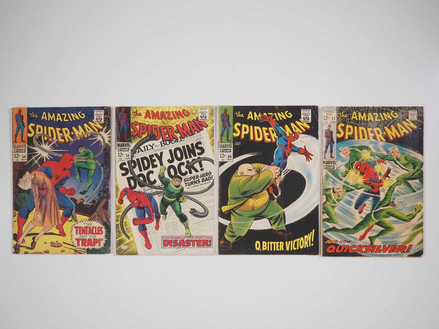 AMAZING SPIDER-MAN #54, 56, 60, 71 (4 in Lot) - (1967/1969 - MARVEL) - Includes the first appearance