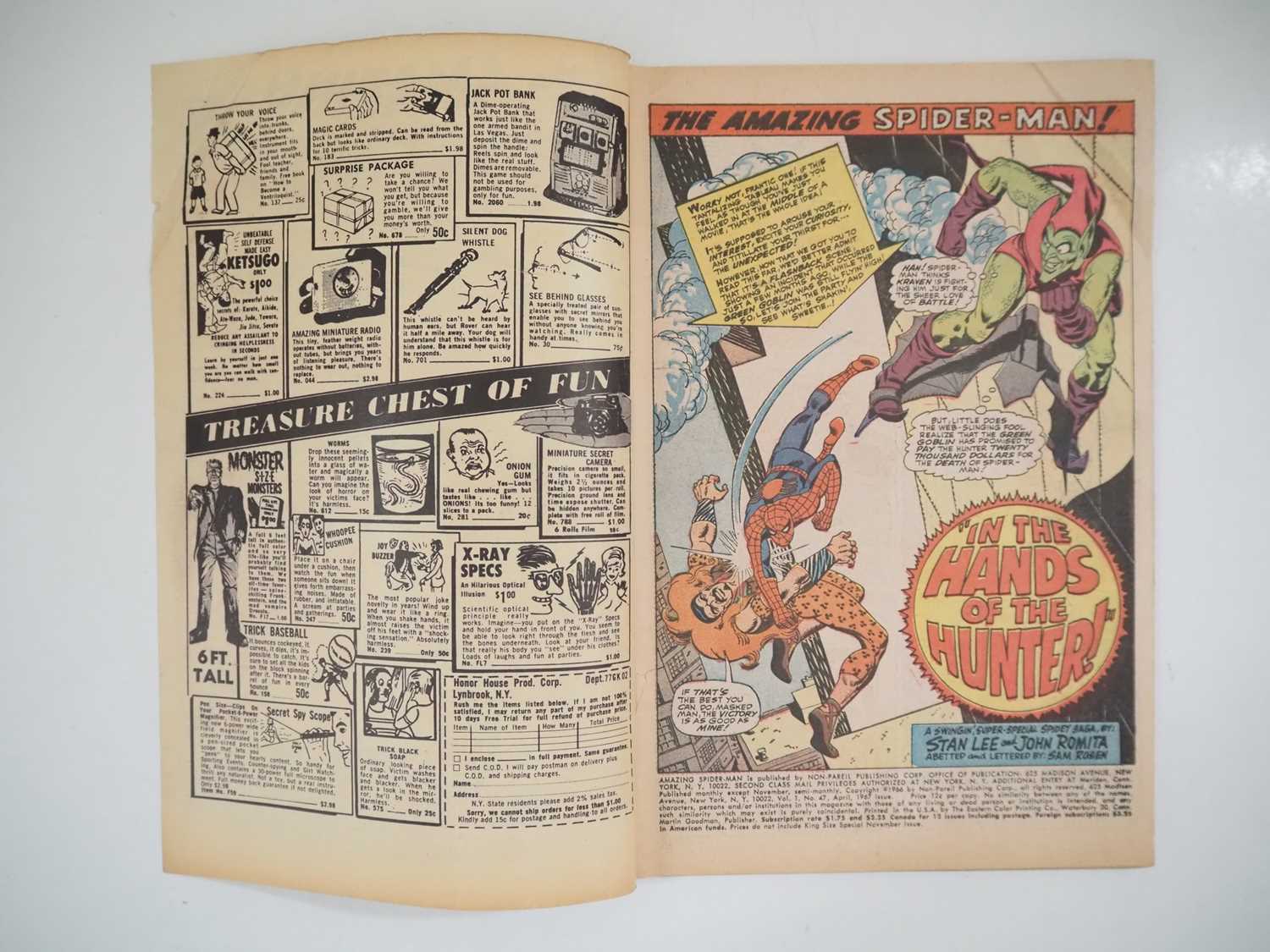 AMAZING SPIDER-MAN #47 - (1967 - MARVEL - UK Price Variant) - Kraven the Hunter, Green Goblin - Image 3 of 9