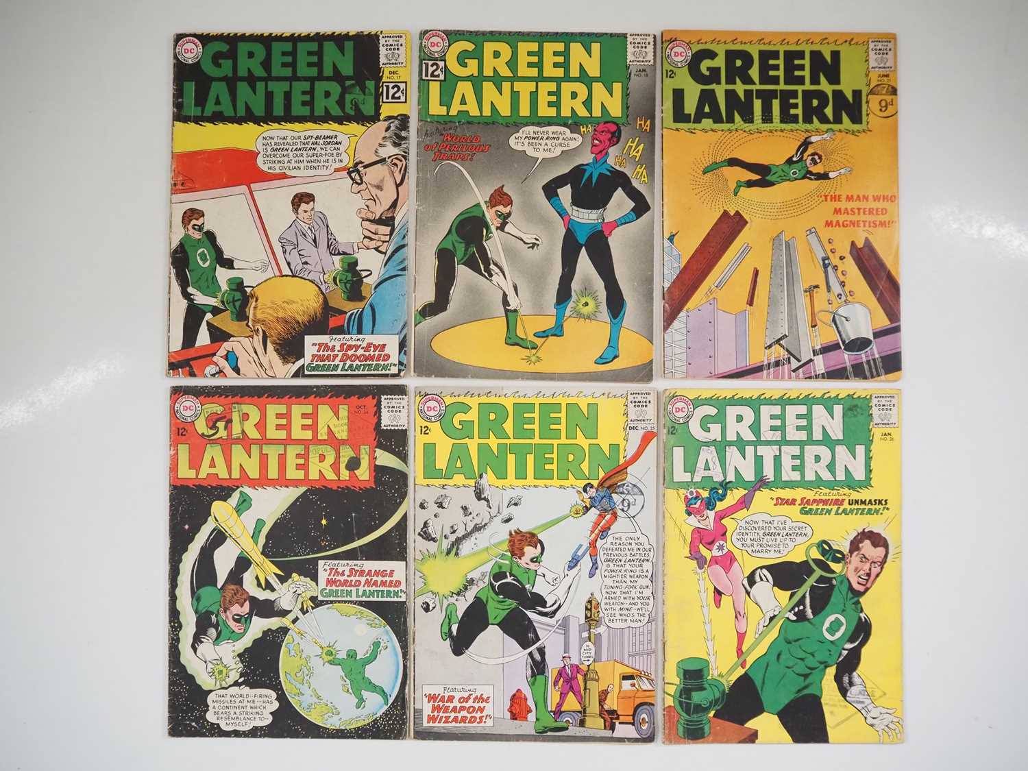 GREEN LANTERN #17, 18, 21, 24, 25, 26 (6 in Lot) - (1962/1964 - DC) - Includes the first