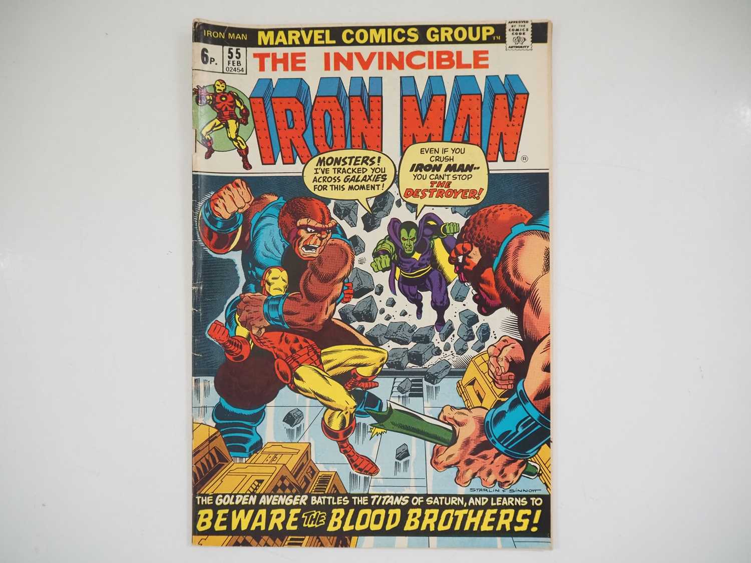 IRON MAN #55 - (1973 - MARVEL - UK Price Variant) KEY Bronze Age Book with multiple First