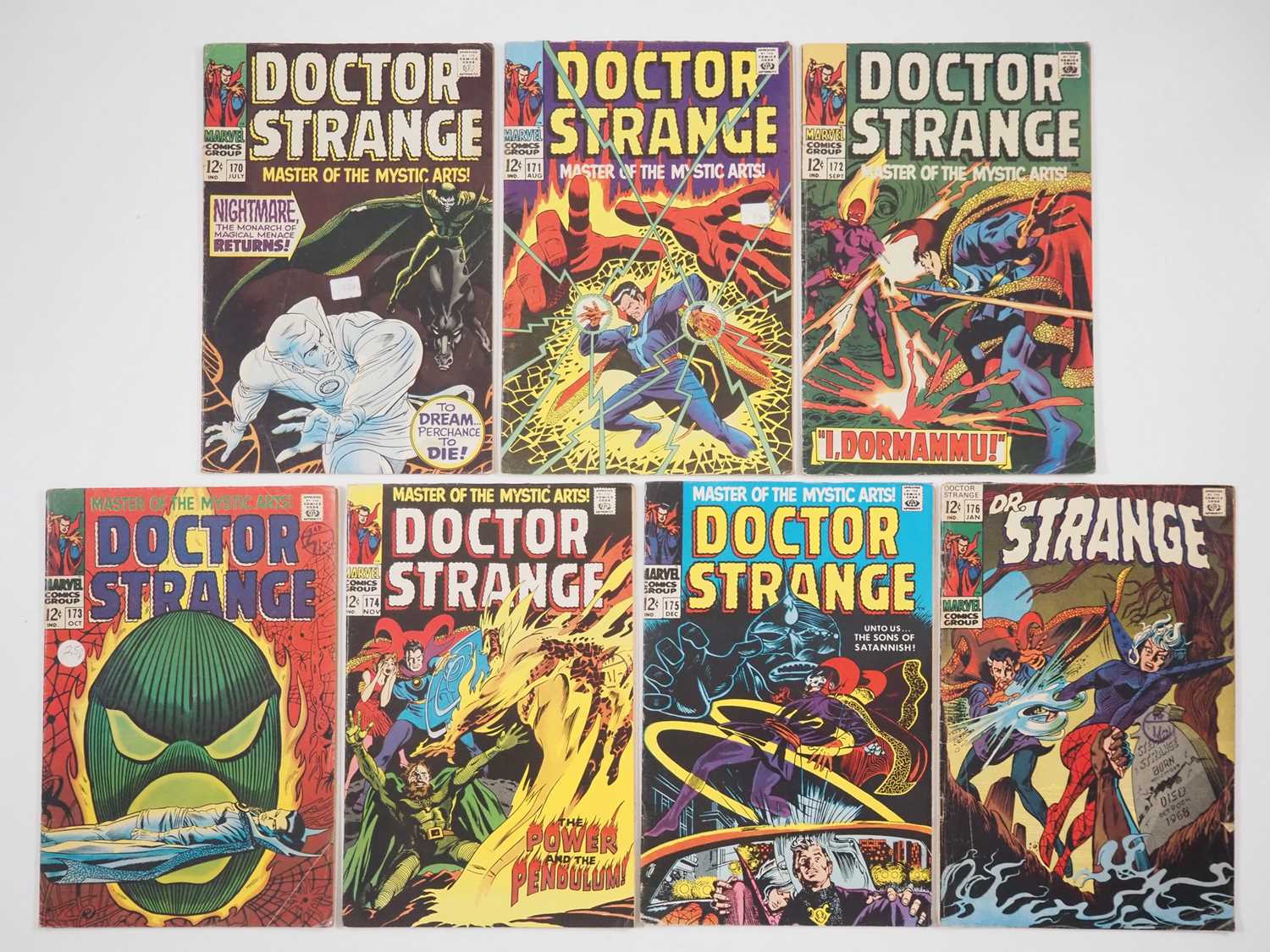 DOCTOR STRANGE #170 to 176 (7 in Lot) - (1968/1969 - MARVEL) - Includes the first cover