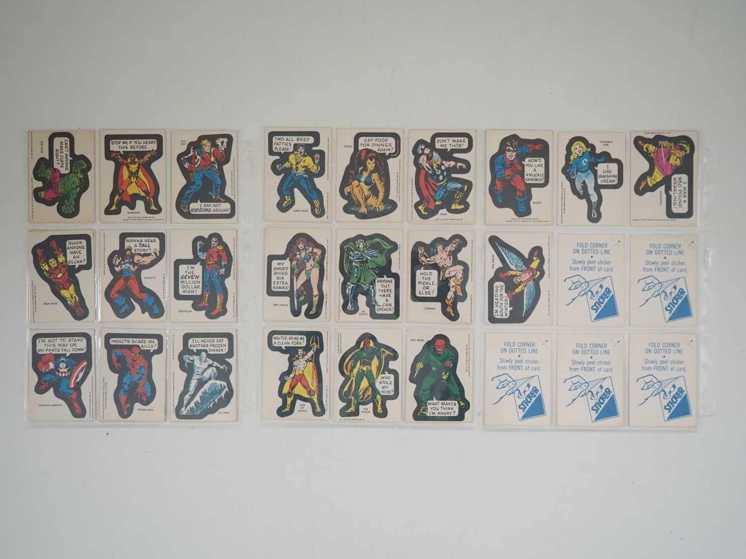 TOPPS 1976 MARVEL COMIC BOOK HEROES COMPLETE STICKER & PUZZLE CARD SET - Set is complete with 40 - Image 2 of 3