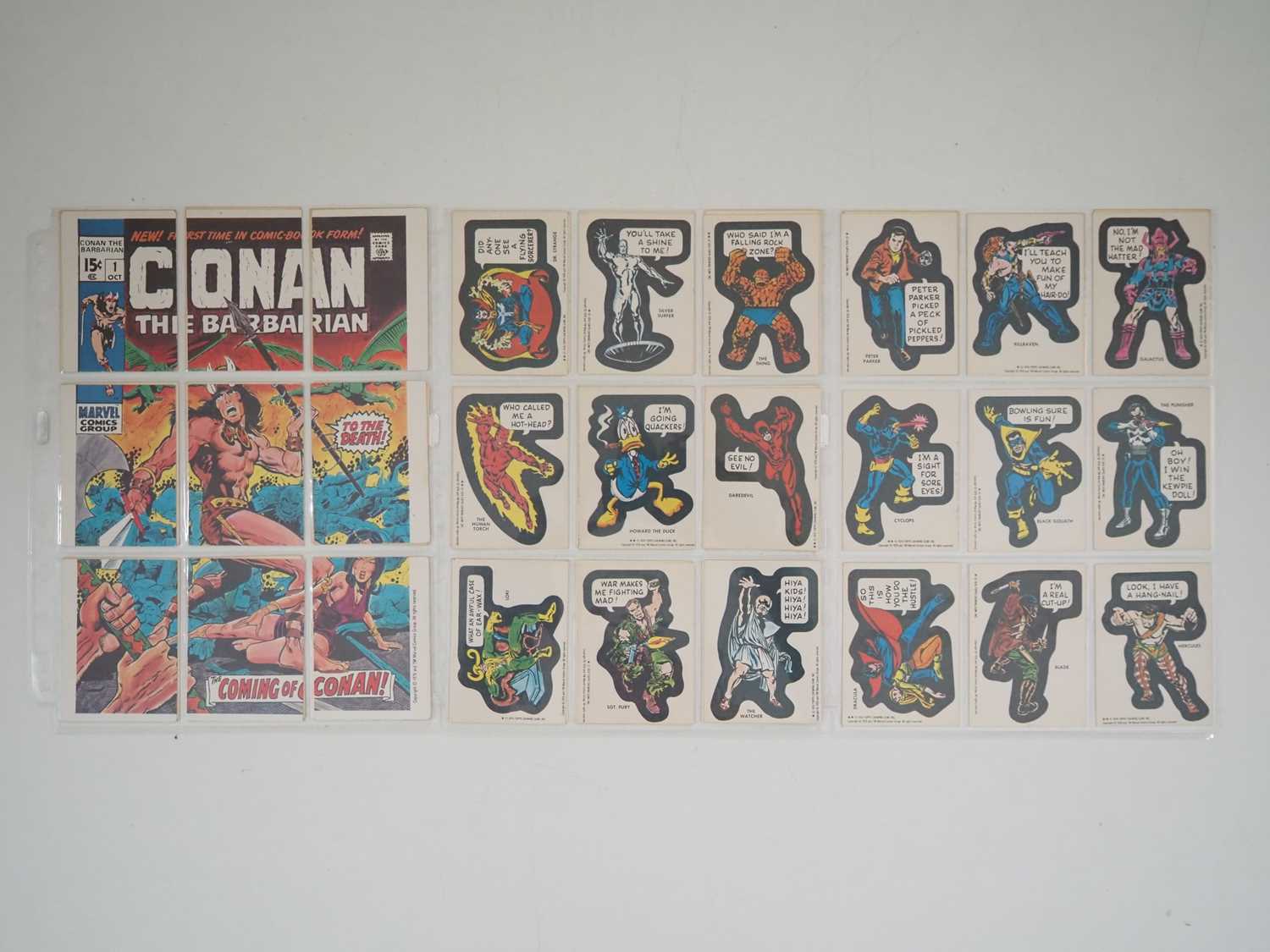 TOPPS 1976 MARVEL COMIC BOOK HEROES COMPLETE STICKER & PUZZLE CARD SET - Set is complete with 40