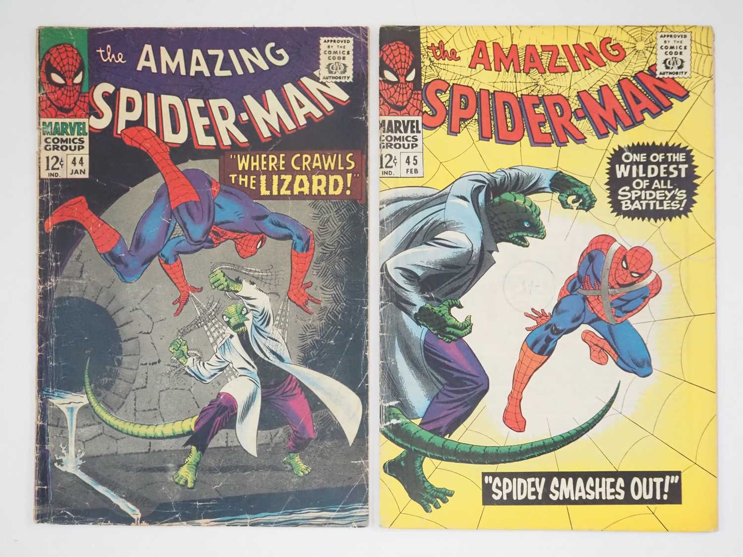 AMAZING SPIDER-MAN #44 & 45 (2 in Lot) - (1967 - MARVEL) - Second & third appearances of the