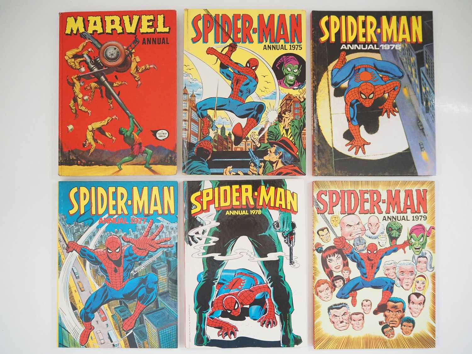 MARVEL ANNUAL LOT (6 in Lot) - Includes MARVEL ANNUAL (1972 - IPC) + SPIDER-MAN ANNUAL 1975, 1976,
