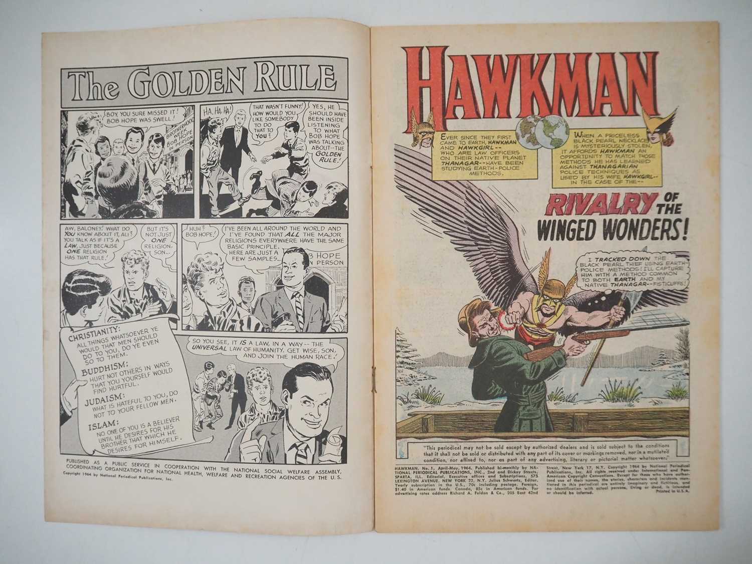 HAWKMAN #1 - (1964 - DC - UK Cover Price) - First solo title for Hawkman gets after appearances - Image 3 of 9