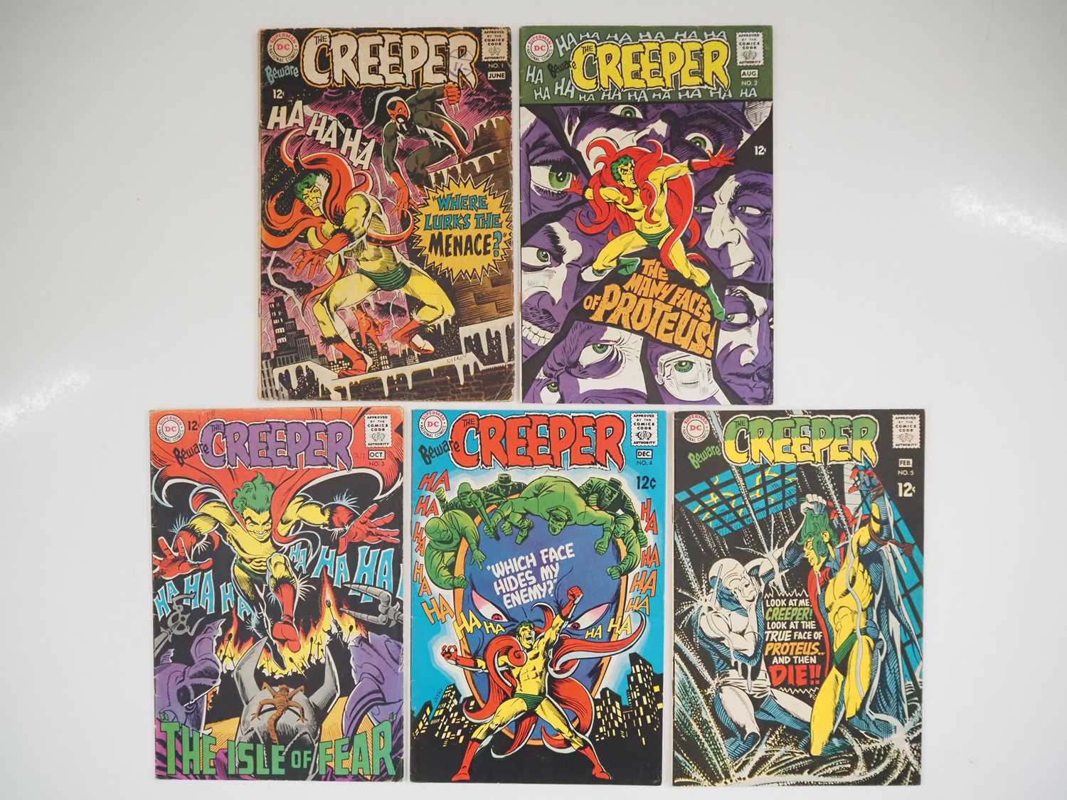 BEWARE THE CREEPER #1, 2, 3, 4, 5 (5 in Lot) - (1968/1969 - DC) - Includes the second appearance