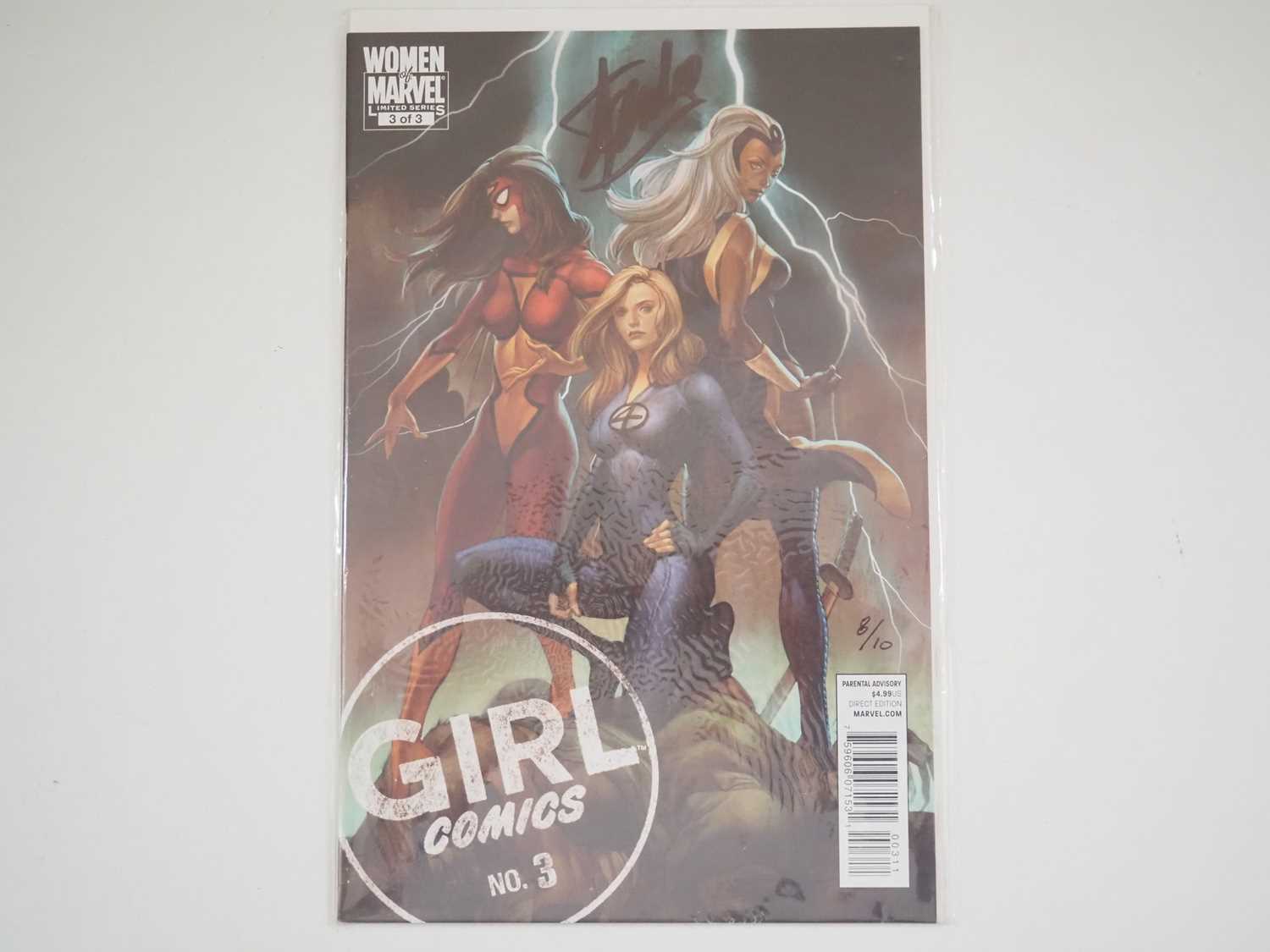 GIRL COMICS #3 (DYNAMIC FORCES) - (2010 - MARVEL) - Signed to Front Cover by STAN LEE and numbered