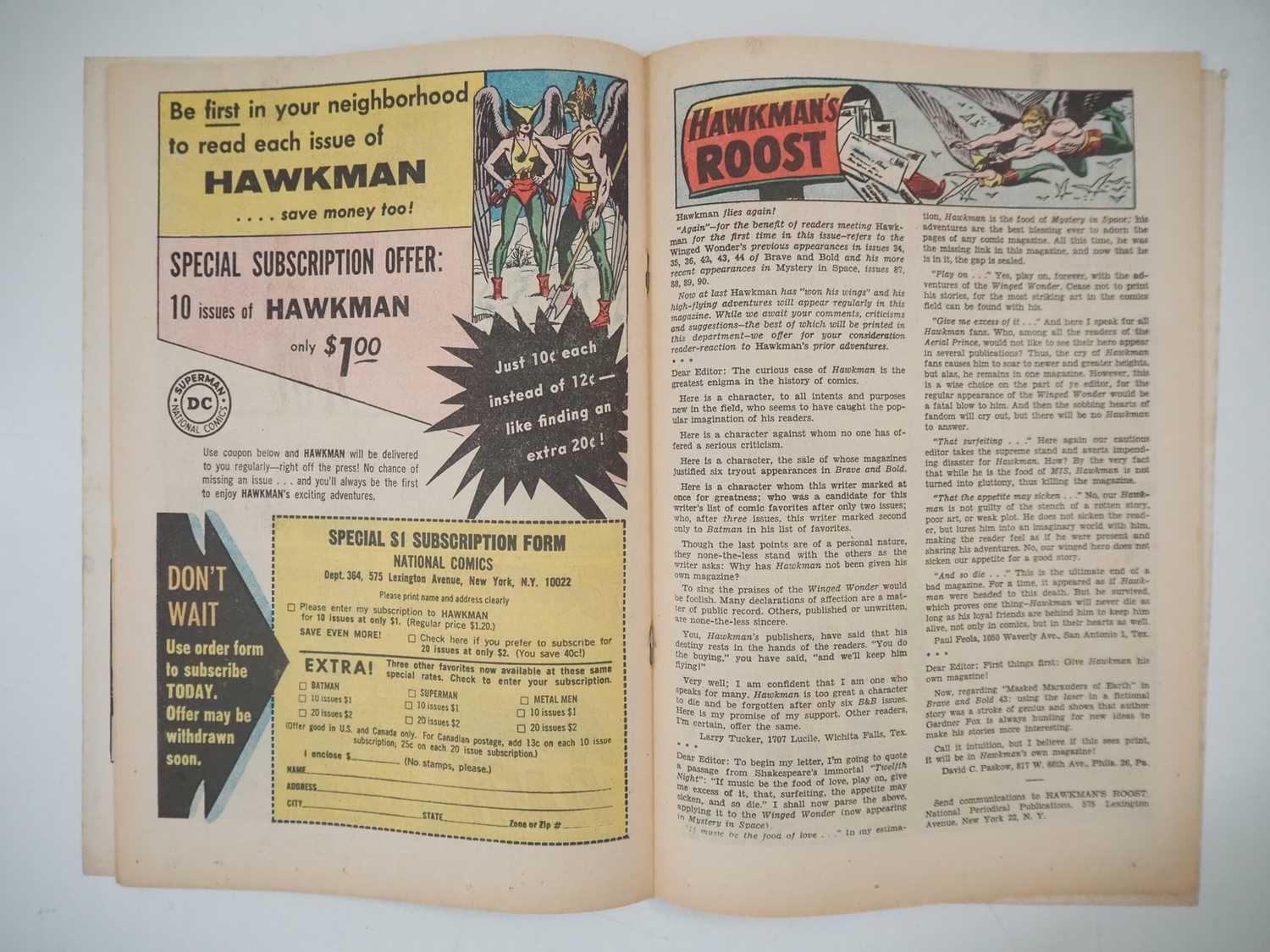 HAWKMAN #1 - (1964 - DC - UK Cover Price) - First solo title for Hawkman gets after appearances - Image 5 of 9