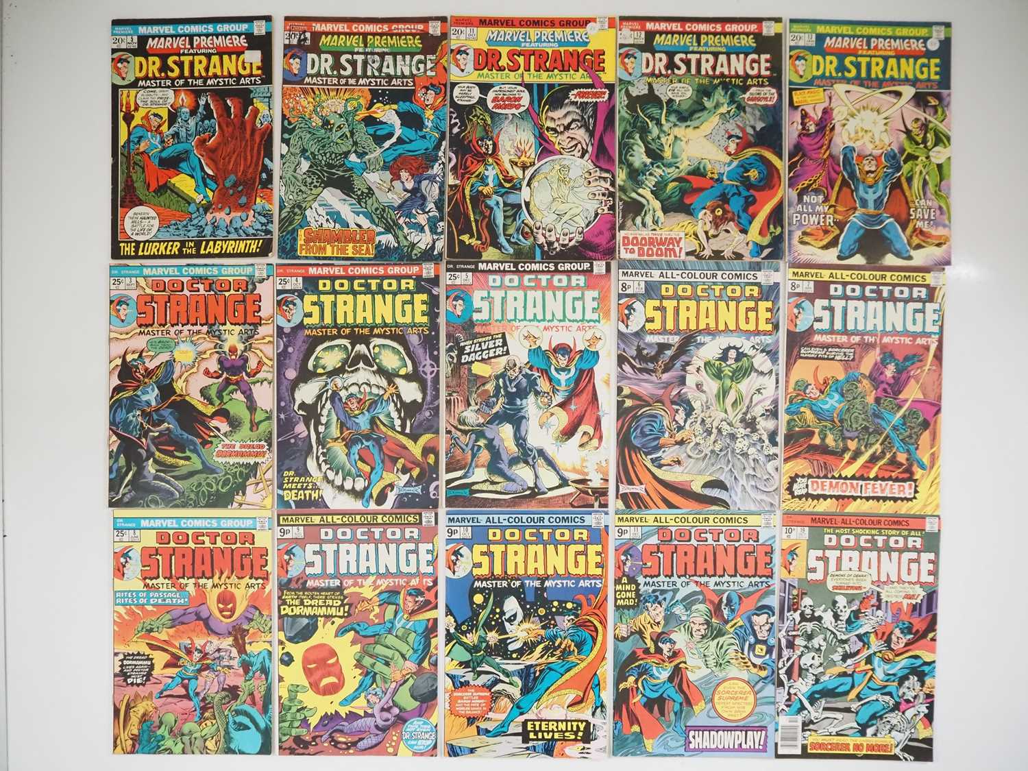 DOCTOR STRANGE LOT (15 in Lot) - Includes MARVEL PREMIERE #5, 6, 11, 12, 13 (1972/1974) + DOCTOR