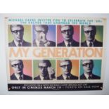 MY GENERATION (2017) - UK Quad film poster for the Michael Caine documentary shown on one day