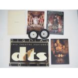 A selection of cinema and film memorabilia items including a plastic DTS SOUND black and gold cinema