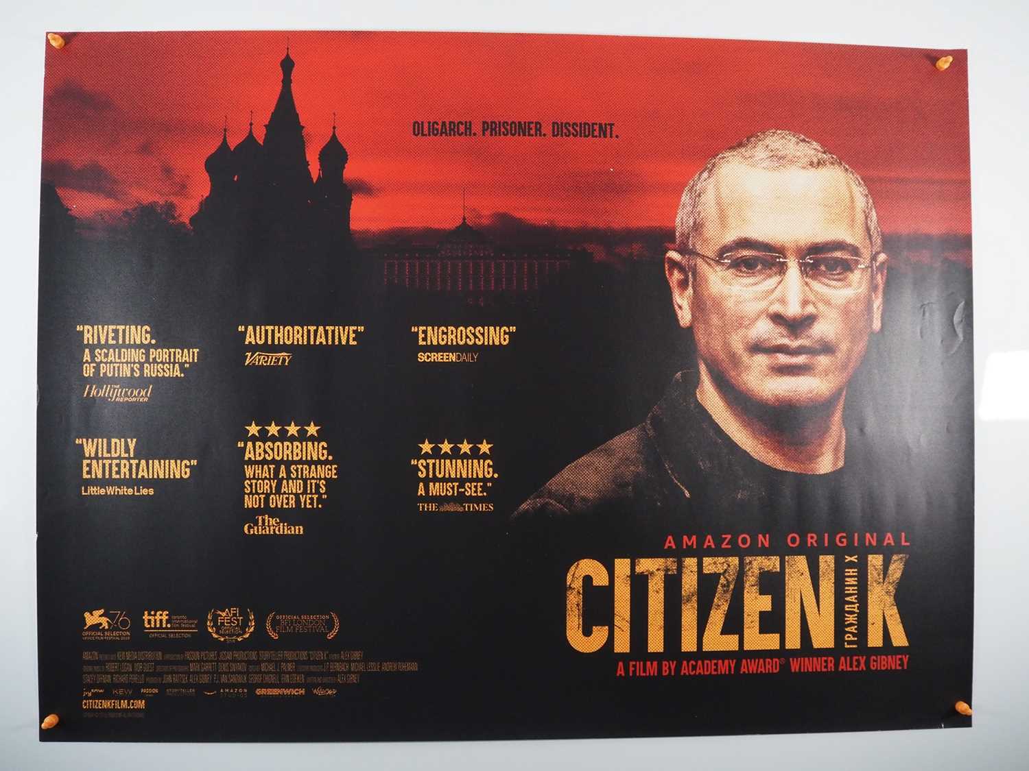 CITIZEN K (2019) - A pair of UK Quad film posters for this Alex Gibney documentary about Mikhail - Bild 2 aus 2