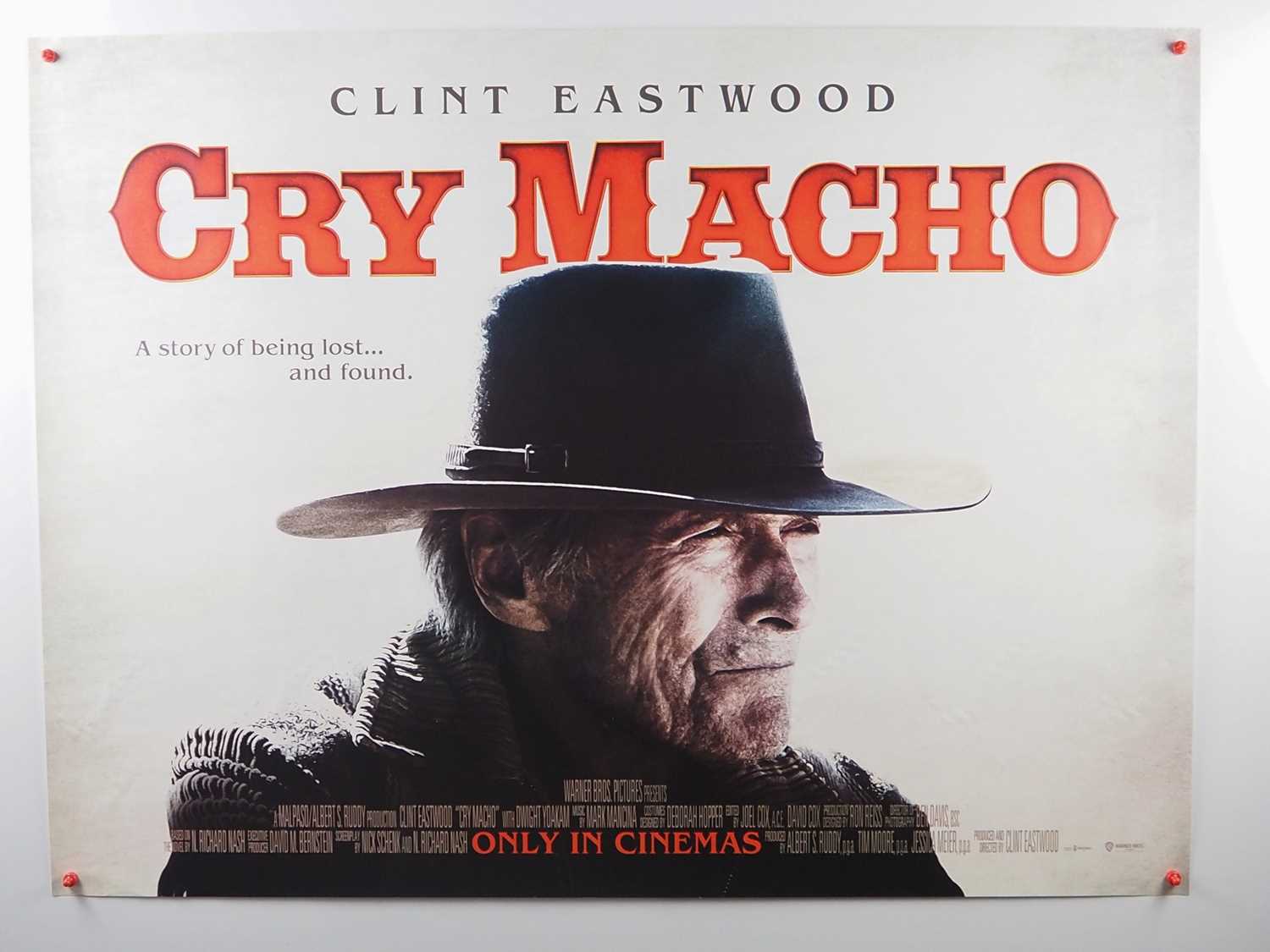 CRY MACHO (2021) - A UK Teaser Quad film poster for the Clint Eastwood cowboy western - rolled