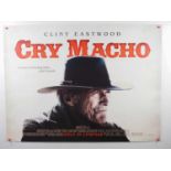 CRY MACHO (2021) - A UK Teaser Quad film poster for the Clint Eastwood cowboy western - rolled