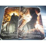 BATMAN BEGINS (2005) - A pair of 60 x 40 film posters for Christopher Nolan's stunning revamp of the