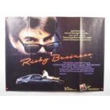 RISKY BUSINESS (1984) UK Quad film poster - Drew Struzan classic close-up art of Tom Cruise -