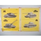 A group of four original Ministry of Defence World War II 'Individual Tank Recognition Posters' -