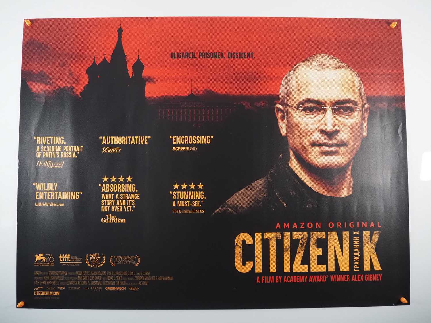 CITIZEN K (2019) - A pair of UK Quad film posters for this Alex Gibney documentary about Mikhail