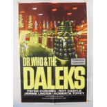 DR WHO & THE DALEKS (1965) - A later release UK one sheet movie poster - folded (as issued)
