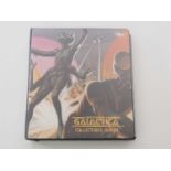 BATTLESTAR GALACTICA - An official binder of modern trading cars containing four different sets