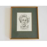 CORONATION STREET - An original hand drawn caricature of the actress Doris Speed as Annie Walker,