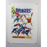 THE AVENGERS #58 - THE AVENGERS ASSEMBLE - giclee on paper - edition of 195 signed by STAN LEE -