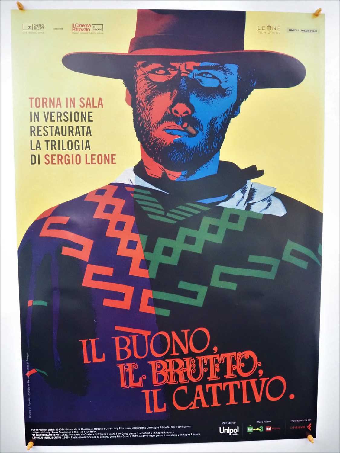 THE GOOD, THE BAD AND THE UGLY (2014 re-release) Italian one sheet for the Sergio Leone film