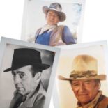 A group of commercial personality posters to include 2 x John Wayne and Humphrey Bogart, together
