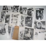 A quantity of circa 50 mixed black/white stills - titles include LABYRINTH, AN INNOCCENT MAN, LORD