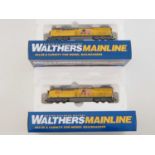 A pair of WALTHERS MAINLINE HO gauge ES44 Evolution class diesel locomotives both in Union Pacific